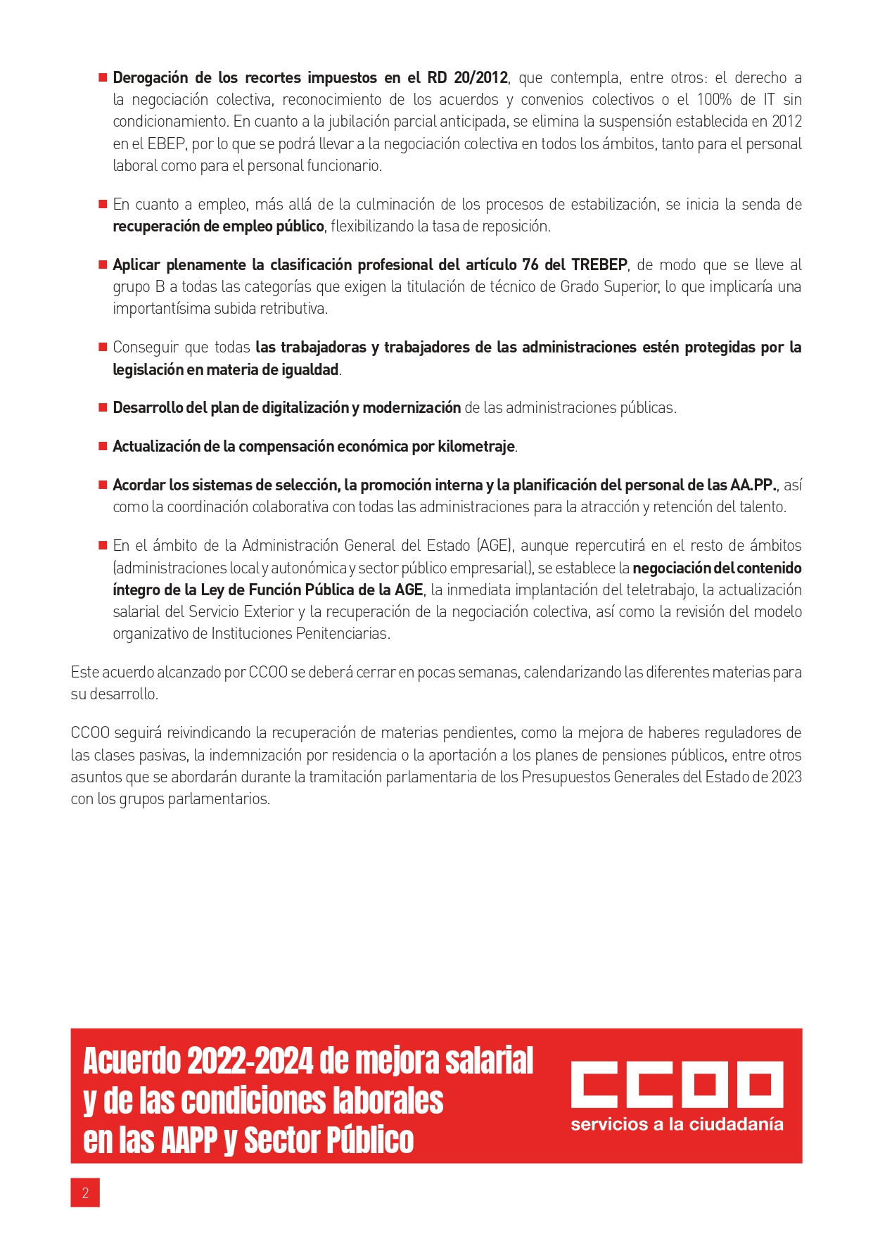 Acuerdo 2022-2024 De Mejora Salarial Y De Las Condiciones Laborales En ...